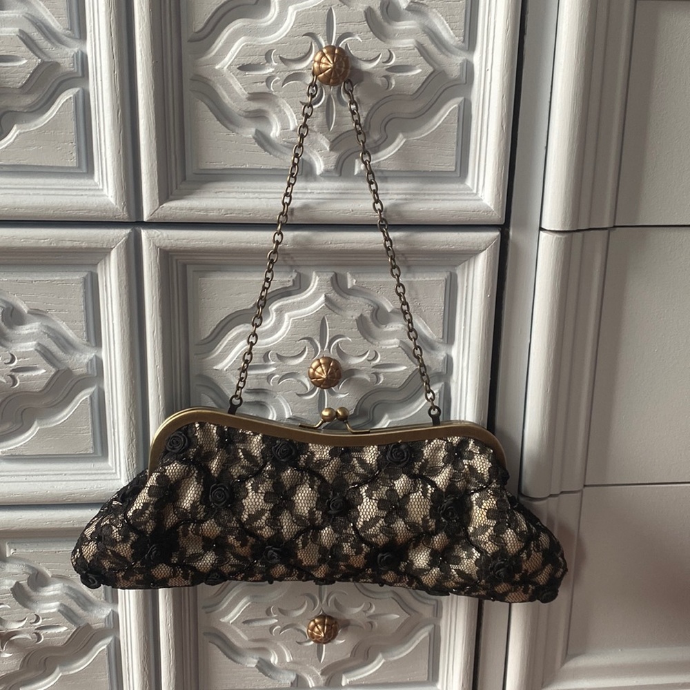 Lace clutch bag